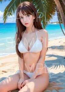 【 一点物】美女ポスター A4サイズ ★ 高画質 光沢紙 グラビア セクシー 美少女 同人 アート コスプレ 水着 下着 美女 美乳 美尻 P_17