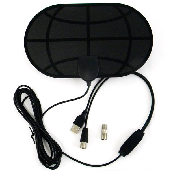 ◆ 地デジ 室内 テレビアンナ UHF＆VHF対応 （ USB式 高感度 信号増幅器 内蔵 ）