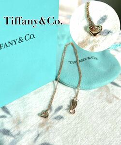 ■箱あり■極美品☆ Tiffany&Co. ティファニー K18 ミニ オープンハート　ネックレス　 ピンクゴールド 金 Au750 ペンダント アクセサリー 