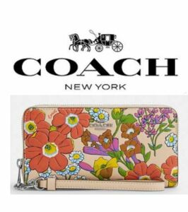 coach CR930 フローラルプリント長財布