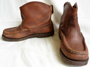 【RASSELL MOCASSIN/ラッセルモカシン】KNOCK-A-BOUT BOOT/ノックアバウト/表革ブラウン/US 4 1/2/ E /22.5～23cm/アメリカ製/箱付/靴