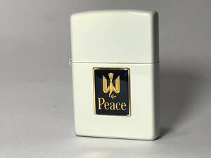 (085) ★ 未使用 ZIPPO ジッポ ★ 2000年製 ★ ピース 懸賞当選品 ★ 白ペイント ★ 