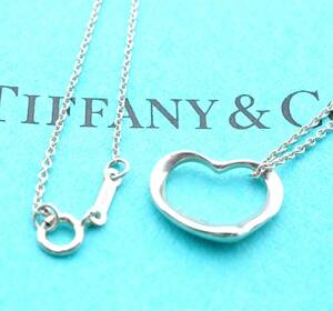 Tiffany & Co. ティファニー オープンハート PERETTI ペレッティ ネックレス スターリングシルバー925 銀 2.5g 4405