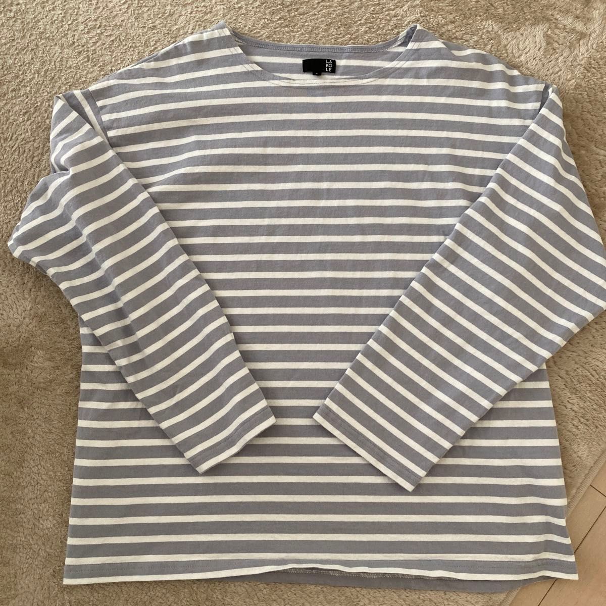 LAKOLE ラコレ　バスクボーダーロングTシャツ　メンズ　Mサイズ　長袖　レディース