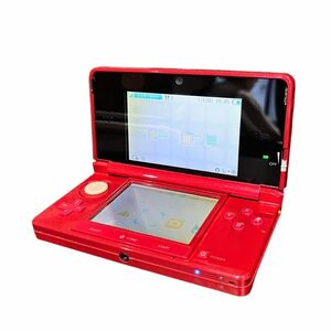 Nintendo 3DS CTR-001 レッド タッチペン SDカード付属 動作確認済み 任天堂 ニンテンドー ディーエス ゲーム 【中古】 22406K27