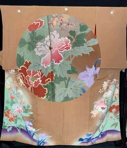 * кимоно ... античный кимоно obi * кромка узор цвет tomesode .... Taisho роман натуральный шелк старый ткань старый .a-run-vo-