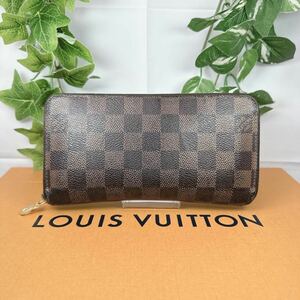 1円 ルイヴィトン LOUIS VUITTON ダミエ 長財布 ジッピー ラウンドファスナー N41661 シリアルナンバー CA4079 男女兼用