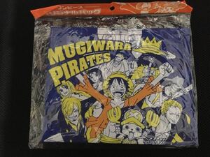 m278【未使用・未開封】ONE PIECE ワンピース オリジナルバッグ ブルー〔紺〕MUGIWARA PIRATES 非売品