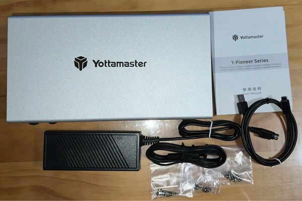 Yottamaster 外付けHDDケース USB3.2 GEN-1 Type-C接続 4台搭載 アルミ PS400C3 シルバー