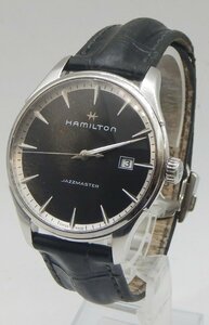 HAMILTON ハミルトン☆腕時計 JAZZMASTER ジャズマスター H324510 ブラック文字盤 クォーツ☆動作品☆E0603204