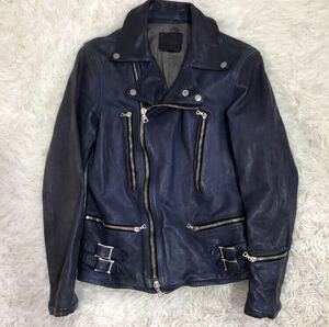 [ ultra rare ]ISAMU KATAYAMA BACKLASHba crash leather jacket Double Rider's musician model B'z. leaf san have on 