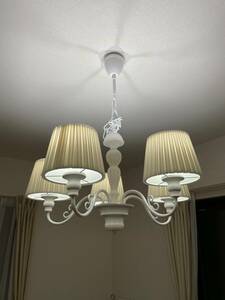 * secondhand goods [Francfranc] franc franc shuperub pendant lamp white ( chandelier 5 light )