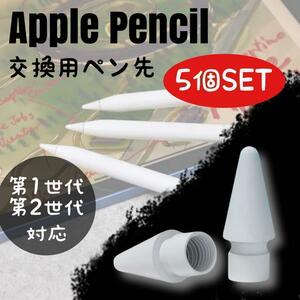 Apple pencil ペン先 アップル ペンシル 替え芯 白 5個セット