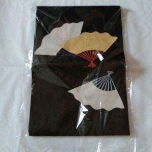 名古屋帯 黒 扇子