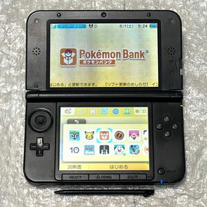 〈一部難あり・動作確認済〉ポケモンバンク ポケムーバー ダウンロード済み ニンテンドー3DS LL 本体 シルバー×ブラック NINTENDO SPR-001