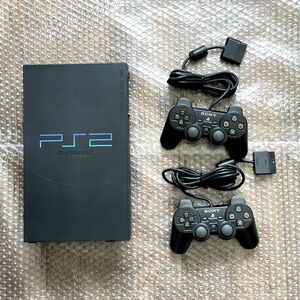 〈動作確認済み〉PS2 プレイステーション2 SCPH-10000 CB チャコールブラック 本体 プレステ2 PlayStation2