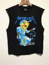 [即決古着]METALLICA/メタリカ/THEIR MONEY TIPS HER SCALES AGAIN/SOON YOU'LL PLEASE THEIR APPETITE/ノースリーブTシャツ/against製/M_画像1