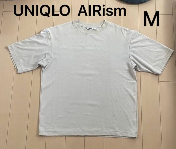 UNIQLO（ユニクロ）AIRism（エアリズム）オーバーサイズTシャツ　ベージュ　M
