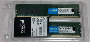 Crucial PC4-25600(DDR4-3200) 32GBx2枚=64GB CL22 CT2K32G4DFD832A　①