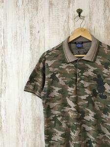 508*[ Disney collaboration Mickey Mouse camouflage polo-shirt ]BEAMS HEART × WALT DISNEY Beams camouflage M