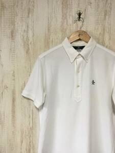 576*[ Golf wear button down polo-shirt ]Munsingwear Munsingwear wear white L