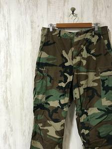 atP134*[ wood Land duck military cargo pants ]WINFIELD MFG wing field CLIFFORD INDUSTRIES camouflage M