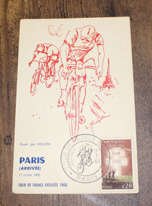 藤田嗣治 ツール・ド・フランス限定ポストカード 1960年