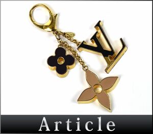178883*LOUIS VUITTON Vuitton bag charm f rule du monogram key holder charm M67119 GP Gold black beige / G