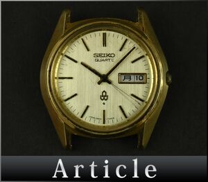 H0576◇動作確認済 SEIKO セイコー メンズウォッチ 腕時計 本体のみ クォーツ デイデイト 3針 3803-7030 GP SS ゴールド メンズ/ D