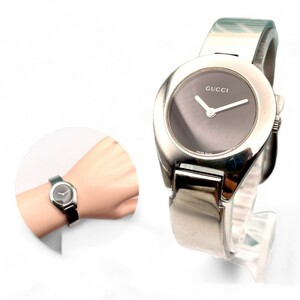 極美品■稼働 鏡面磨き GUCCI グッチ レディース 腕時計 6700L ベルト デザイン 綺麗 N656-825-0