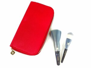  unused Lancome LANCOME make-up brush 2 point set brush case pouch KES-2775