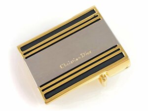 クリスチャン・ディオール　Christian Dior　ベルト　バックルのみ　ベルト幅3cm　ブラック×シルバーカラー×ゴールドカラー　YZ-535