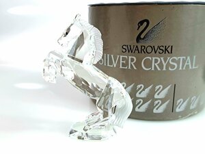 スワロフスキー　SWAROVSKI　SILVER CRYSTAL　2005年 廃盤品　馬/ホース　オブジェ　置物　高さ：10.8cm　YZ-486