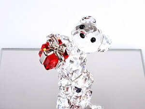 美品　スワロフスキー　SWAROVSKI　2013年限定　クリスベア　サンキュー ギフト　オブジェ　置物　ミラー付き　YZ-445