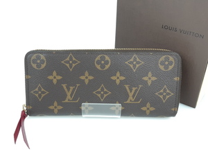 良品　ルイ・ヴィトン　Louis Vuitton　モノグラム　ポルトフォイユ・クレマンス　フューシャ　ラウンドジップ　長財布　SP1156　YS-617