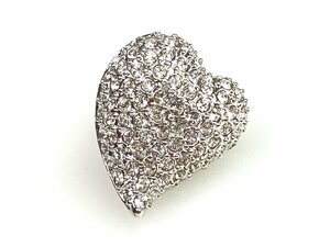  Swarovski SWAROVSKI Heart булавка брошь pave стразы crystal серебряный цвет YAS-11317