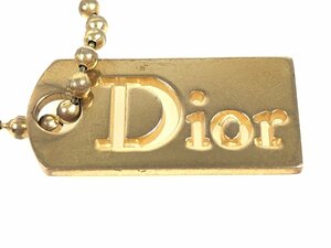 クリスチャン・ディオール　Christian Dior　ロゴ　プレート　ブレスレット　ゴールドカラー　YAS-9388