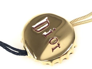 美品　クリスチャン・ディオール　Christian　Dior　ビンふた　携帯ストラップ　チャーム　ゴールドカラー　YAS-3560