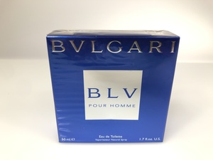 未使用　フィルム未開封　ブルガリ　BVLGARI　ブルー　BLV　プールオム　オードトワレ　50ml　スプレー　YK‐2098
