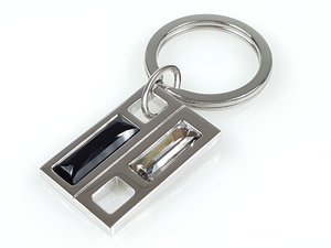 Swarovski SWAROVSKI crystal plate кольцо для ключей брелок для ключа черный × прозрачный × серебряный цвет YAS-4692