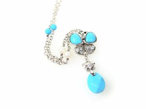  Anna Sui ANNA SUI turquoise butterfly / butterfly necklace silver 925 YAS-8132