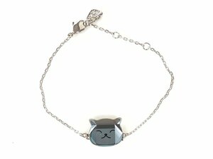  Swarovski SWAROVSKI crystal кошка / кошка браслет прозрачный зеленый × серебряный цвет YAS-10925