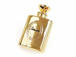  beautiful goods Christian * Dior Christian Dior perfume bin pin brooch pin badge Novelty Gold color YAS-9973