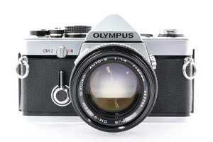 OLYMPUS オリンパス OM-2 シルバー + OM-SYSTEM G.ZUIKO AUTO-S 50mm F1.4 フィルムカメラ MF一眼レフ 標準単焦点レンズ ■24778