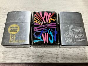 3個まとめ！火花のみ確認【ZIPPO】ジッポ ジッポー ライター オイルライター 喫煙具 zippo 中古