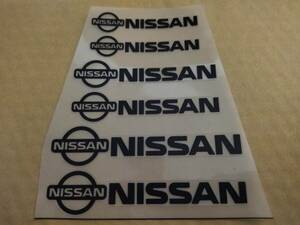 【送料無料】 NISSAN(日産) ステッカー ブラック 大中小６枚セット ⑥　NISMO ニスモ