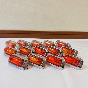  deco truck that time thing marker lamp glass lens orange 14 piece set 