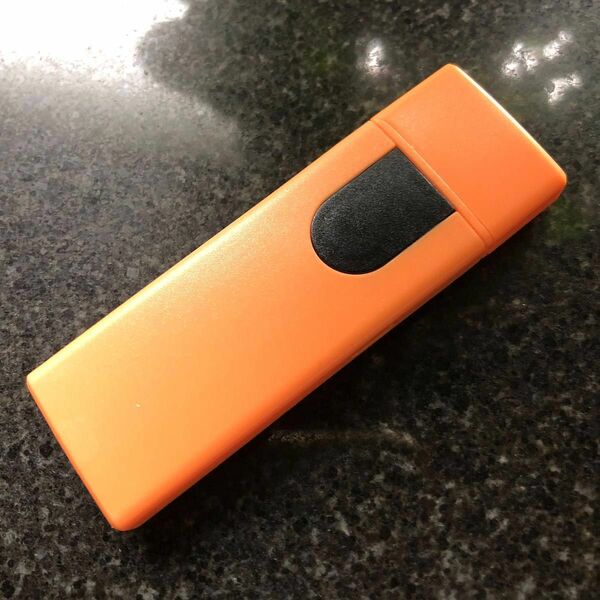 USB充電式　タッチ式ライター　オレンジ　充電コード付