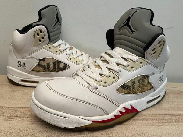 Supreme × Nike Air Jordan 5 Retro "White" 28.5cm