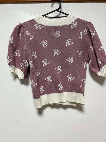 GRL ピンクニットセーター 半袖
